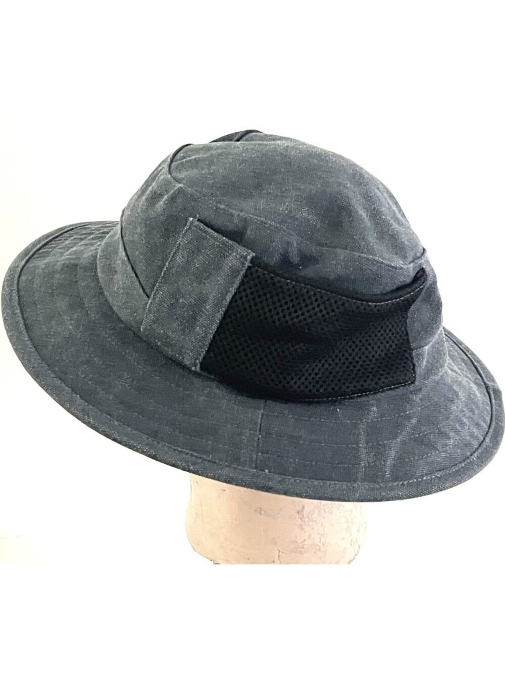 Brixton Utility Bucket Hat Large 7 1/2 60cm Blue Gray Dual Pocket Outdoor Safari